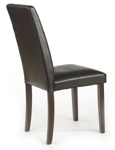 Krzesło z ekoskóry na drewnianych nogach kerry bis