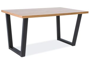 Stół do jadalni na metalowych płozach valentino 120x80 cm w stylu industrialnym