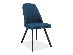 Krzesło tapicerowane z metalową podstawą - niebieskie - rubi ii