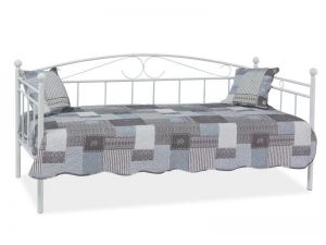 Łóżko nowoczesne jednoosobowe - 90 x 200 cm - maya białe