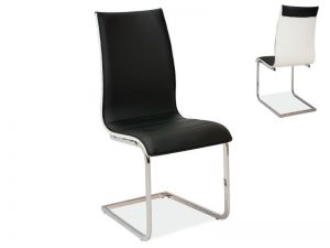 Krzesło nowoczesne z metalowymi nogami - ekoskóra - b-133 ii