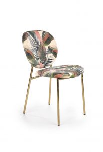 Krzesło tapicerowane nowoczesne - metalowe nogi - k398
