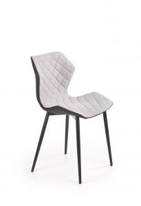 Krzesło tapicerowane nowoczesne - metalowe nogi - k389 szare
