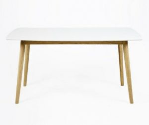 Biały stół nierozkładany do jadalni w stylu skandynawskim lewis 180