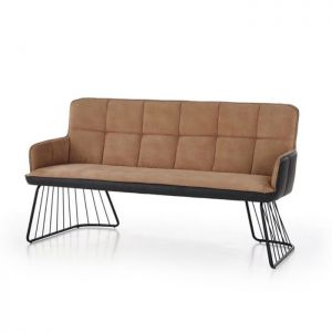 Dover sofa loftowa jasny brąz/czarny