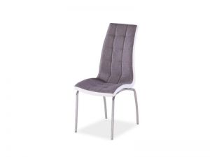 Krzesło z metalowymi nogami z ekoskóry - b-104