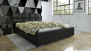 Łóżko nowoczesne tapicerowane tkaniną - duży wybór tkanin - 140 x 200 cm - bed 6