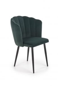 Krzesło tapicerowane nowoczesne - metalowe nogi - k386 zielony