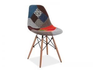 Krzesło nowoczesne tapicerowane tkaniną - wielokolorowe - olivier a