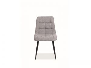 Krzesło tapicerowane nowoczesne - metalowe nogi - chic szary/czarny