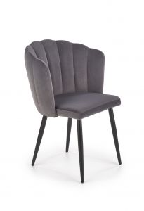 Krzesło tapicerowane nowoczesne - metalowe nogi - k386 szary