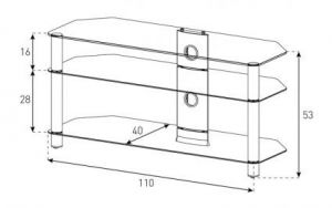 Stolik szklany pod telewizor neo3110