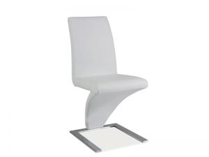 Krzesło nowoczesne z ekoskóry - podstawa stalowa - b-010 białe
