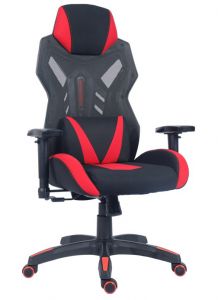 Regulowany fotel dla gracza dynamiq v17 czarno-czerwony