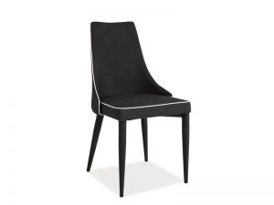 Krzesło w stylu klasycznym - tapicerowane tkaniną z metalową podstawą - orena ii