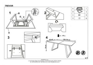 Rozkładany stół trevor na metalowych płozach