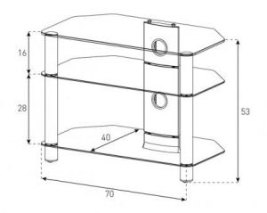 Stolik szklany pod telewizor neo370