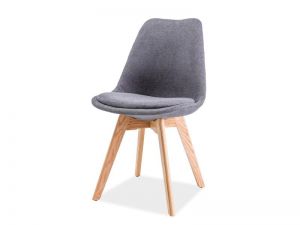 Krzesło tapicerowane z drewnianą podstawą - rosetta