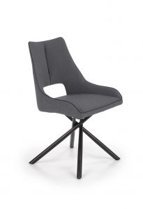 Krzesło tapicerowane nowoczesne - metalowe nogi - k409 szary