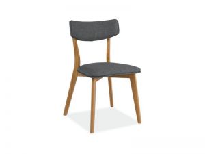Krzesło klasyczne z litego drewna - tapicerowane - karl
