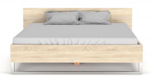 Łóżko sypialniane z wezgłowiem style 180x200 dąb sonoma