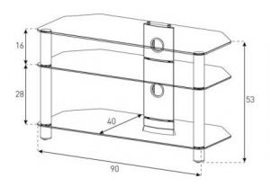 Stolik szklany pod telewizor neo390