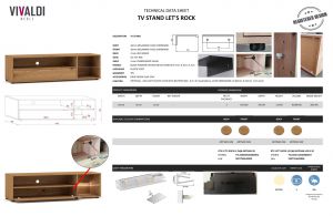 Szafka pod telewizor z podświetlaną półką let\\'s rock dąb artisan