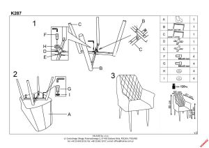 Pikowane krzesło z ekoskóry k-287