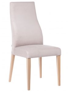 Tapicerowane krzesło na bukowych nogach comfy beżowe