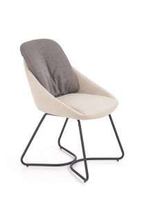 Krzesło tapicerowane nowoczesne - metalowe nogi - k391