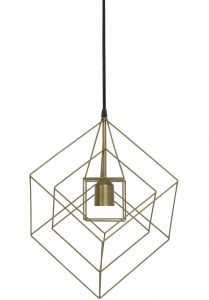 Druciana lampa wisząca w stylu loft kubinka antyczny brąz