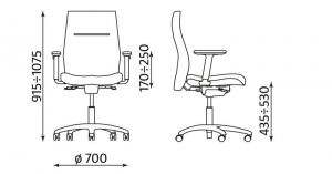 Krzesło biurowe z atestem do 150 kg orlando up 24/7
