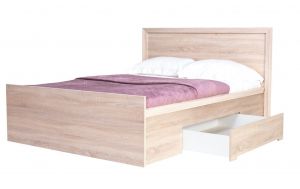 Łóżko dwuosobowe z szufladą - san remo - 204 x 160 x 100 cm - finezja