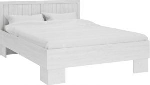 Łóżko stylowe z wezgłowiem - sosna biała - 160 x 200 cm - vienna