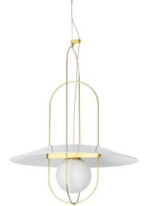 Elegancka lampa wisząca z daszkiem fuente