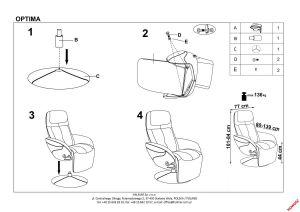 Rozkładany fotel do salonu optima 2