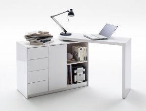 Obrotowe biurko komputerowe z szafką patt