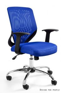 Fotel obrotowy biurowy - regulacja wysokości - mobi niebieski